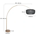 Steinhauer Lampadaire SPARKLED LIGHT E27 IP20, gradable