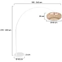 Steinhauer floor lamp SPARKLED LIGHT E27 IP20, dimmable