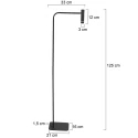 Steinhauer floor lamp VOLARI IP20, dimmable