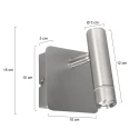 Steinhauer wall luminaire VOLARI IP20, dimmable