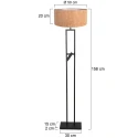 Steinhauer floor lamp STANG E27 IP20