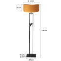 Steinhauer Lampadaire STANG E27 IP20