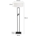 Steinhauer floor lamp STANG E27 IP20