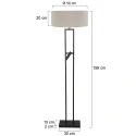 Steinhauer floor lamp STANG E27 IP20