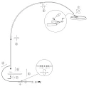 Steinhauer Lampadaire RINGLUX IP20, gradable