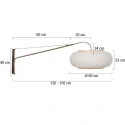 Steinhauer Luminaire mural SILVA ALBA à 1 flamme E27 IP20, bronze gradable