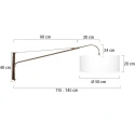 Steinhauer wall luminaire ELEGANT CLASSY 1 flame E27 IP20, bronze dimmable