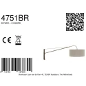 Steinhauer wall luminaire ELEGANT CLASSY 1 flame E27 IP20, bronze dimmable
