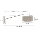 Steinhauer wall luminaire ELEGANT CLASSY 1 flame E27 IP20, bronze dimmable