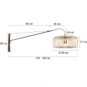 Steinhauer wall luminaire BREEZA BEACH 3 1 flame E27 IP20, bronze dimmable