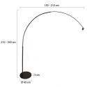 Steinhauer Lampadaire SPARKLED LIGHT E27 IP20, gradable