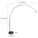 Steinhauer floor lamp SPARKLED LIGHT E27 IP20, dimmable