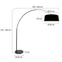 Steinhauer floor lamp SPARKLED LIGHT E27 IP20, dimmable