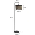 Steinhauer floor lamp STANG E27 IP20, dimmable