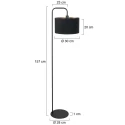 Steinhauer floor lamp STANG E27 IP20, dimmable