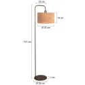 Steinhauer Lampadaire STANG E27 IP20, gradable