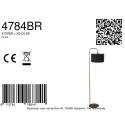 Steinhauer Lampadaire STANG E27 IP20, gradable