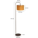 Steinhauer Lampadaire STANG E27 IP20, gradable