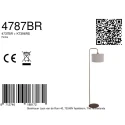 Steinhauer floor lamp STANG E27 IP20, dimmable
