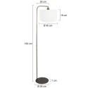 Steinhauer floor lamp STANG E27 IP20, dimmable