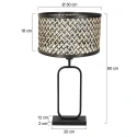 Steinhauer Lampadaire STANG E27 IP20, gradable
