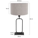 Steinhauer Lampadaire STANG E27 IP20, gradable