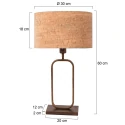 Steinhauer Lampadaire STANG E27 IP20, gradable