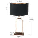 Steinhauer Lampadaire STANG E27 IP20, gradable