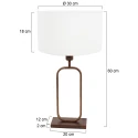 Steinhauer Lampe de table STANG E27 IP20, gradable