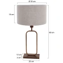 Steinhauer Lampadaire STANG E27 IP20, gradable