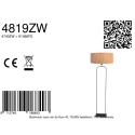 Steinhauer floor lamp STANG E27 IP20, dimmable