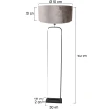 Steinhauer floor lamp STANG E27 IP20, dimmable