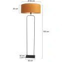 Steinhauer Lampadaire STANG E27 IP20, gradable