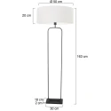 Steinhauer Lampadaire STANG E27 IP20, gradable