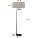 Steinhauer Lampadaire STANG E27 IP20, gradable
