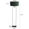 Steinhauer floor lamp STANG E27 IP20, dimmable