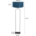 Steinhauer Lampadaire STANG E27 IP20, gradable