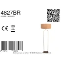 Steinhauer Lampadaire STANG E27 IP20, gradable