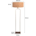 Steinhauer Lampadaire STANG E27 IP20, gradable