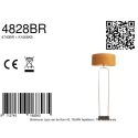 Steinhauer Lampadaire STANG E27 IP20, gradable