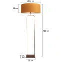 Steinhauer Lampadaire STANG E27 IP20, gradable