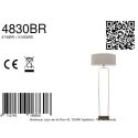 Steinhauer Lampadaire STANG E27 IP20, gradable