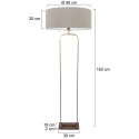 Steinhauer Lampadaire STANG E27 IP20, gradable