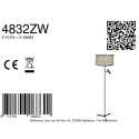 Steinhauer floor lamp STANG E27 + GU10 IP20, dimmable