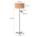 Steinhauer Lampadaire STANG E27 + GU10 IP20, gradable