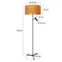 Steinhauer floor lamp STANG E27 + GU10 IP20, dimmable