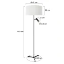 Steinhauer floor lamp STANG E27 + GU10 IP20, dimmable