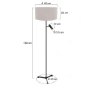 Steinhauer Lampadaire STANG E27 + GU10 IP20, gradable