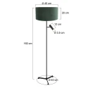 Steinhauer floor lamp STANG E27 + GU10 IP20, dimmable