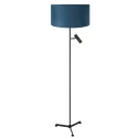 Steinhauer floor lamp STANG 2 flames E27 + GU10 IP20, black dimmable